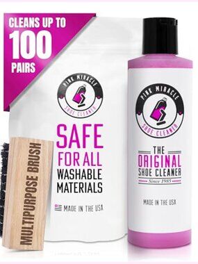 Shoe Cleaner Kit with Brush for Leather, Suede & Nubuck Sneakers